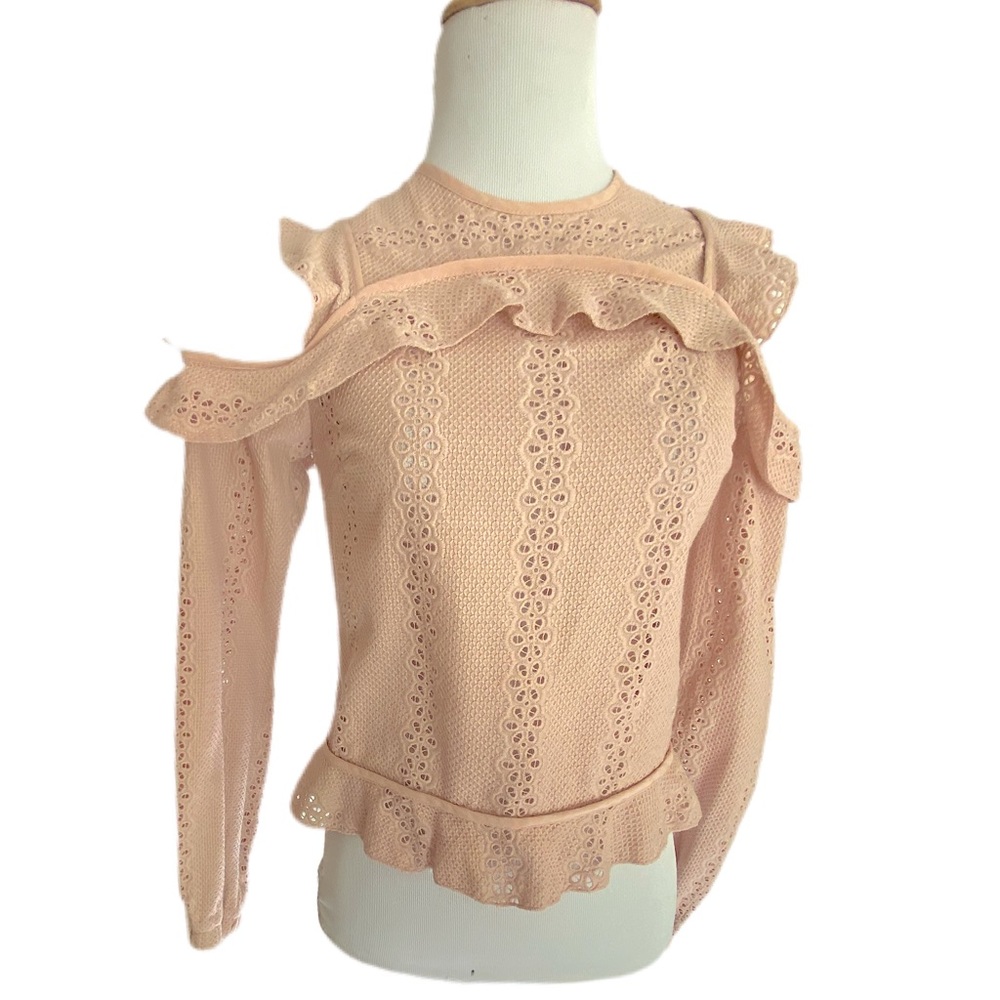 Nicholas Eyelet Cold-Shoulder Top - Picture 2 of 6